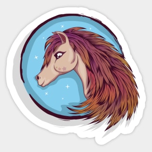 Colorful horse Sticker